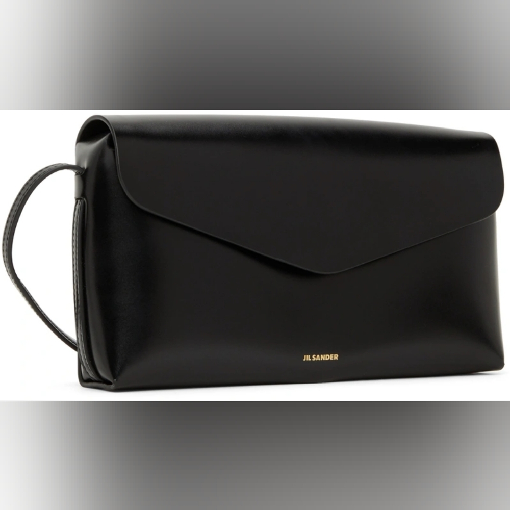 Jil Sander Black Rivet Shoulder Bag in VGUC